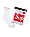 Hanes Crew Socks (4 Pack) "White"